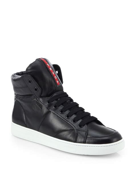 prada high top sneakers sale|Prada high top designer sneakers.